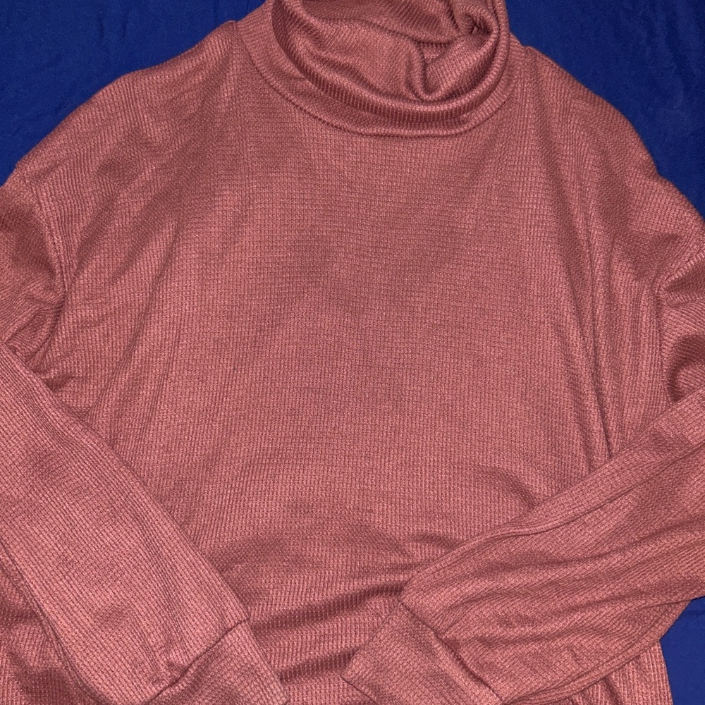 SHEIN Dusty Pink Turtleneck Sweater